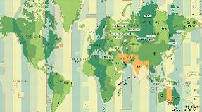 Часовые пояса, карта часовых поясов городов мира (по Гринвичу – GMT, Всемирное время – UTC)